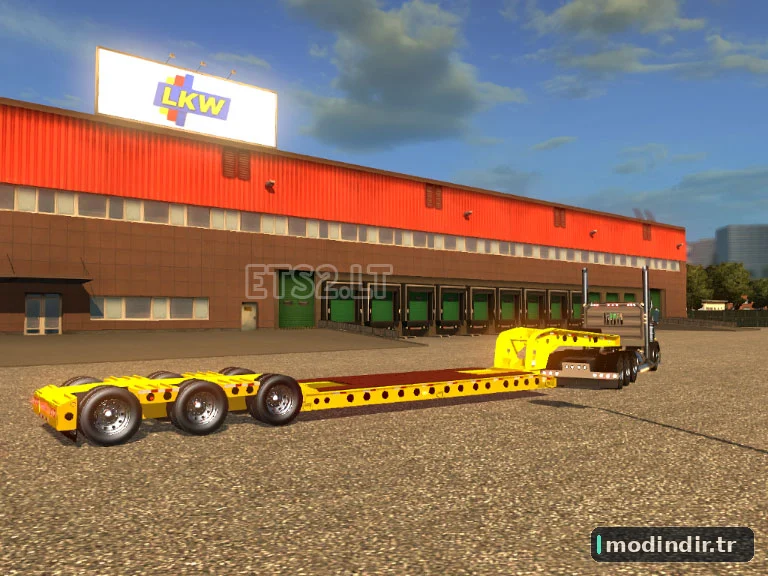 Kenworth W900L With American Tri-Axle Lowboy by Bu5ted!!