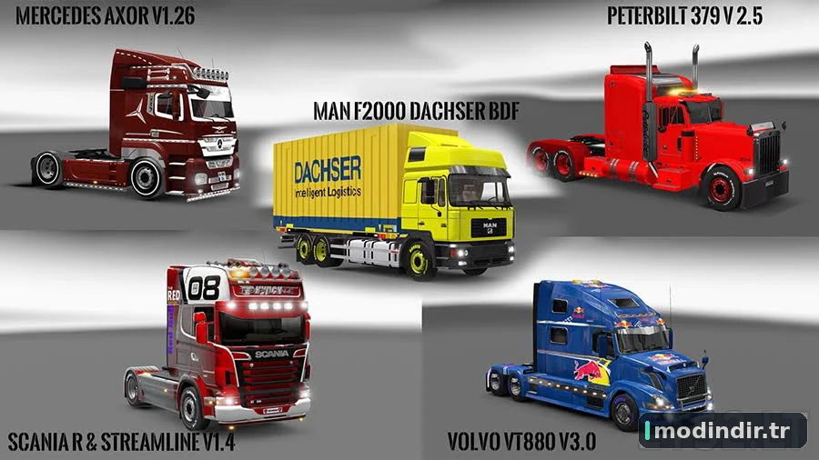 Pack 10.2 compt. Trucks with Powerful 10.3