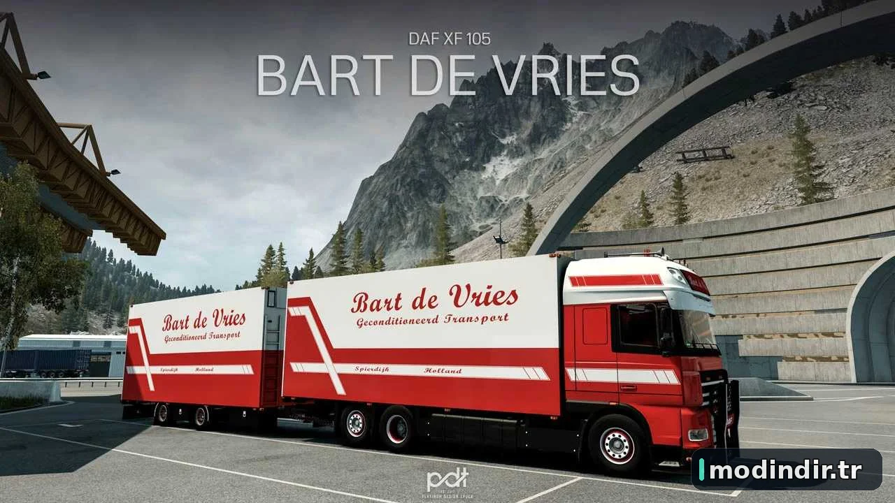 DAF XF 105 Bart De Vries + Trailer v9.0 [1.57]
