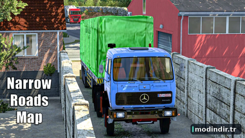 New Narrow Roads Map Mod ETS2 1.57