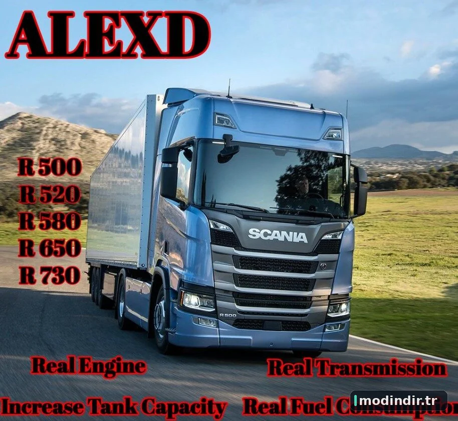 ALEXD Scania R Real Engine and Transmission v1.58