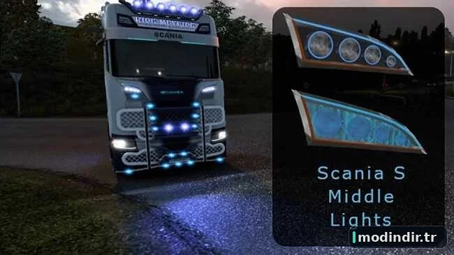 Scania S Middle Lights Blinkers Built-in v2.3