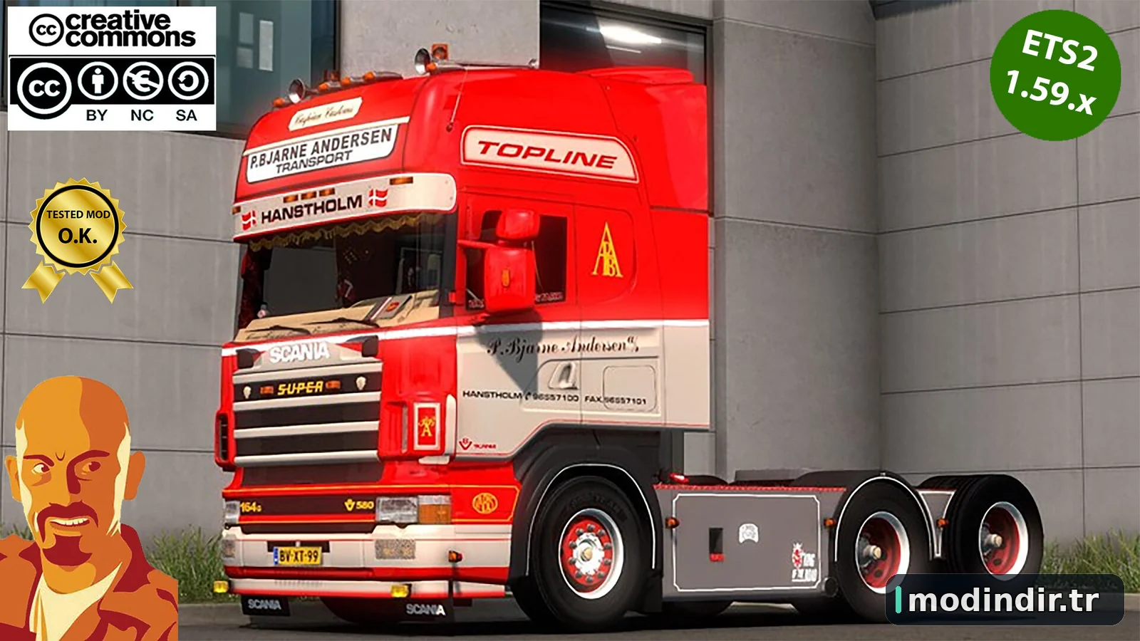 SCANIA 164G 580 P. BJARNE ANDERSEN v2.0 ETS2 1.58-1.59.x