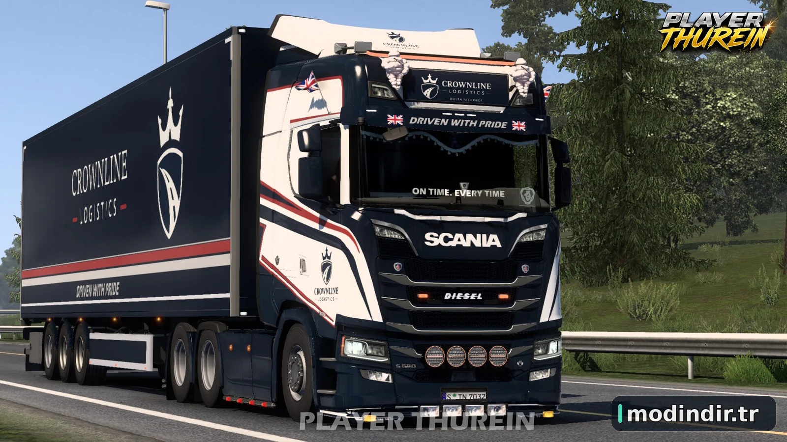 ETS2 Crownline Combo Skin for Scania S by Player Thurein