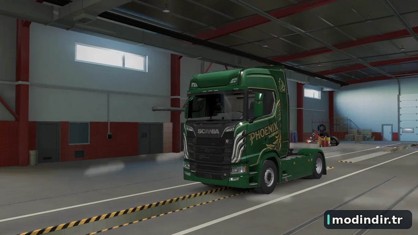Green Phoenix paintjob for scania for V1.60 – 1.35