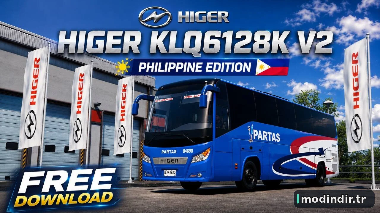 HIGER KLQ6128K V2 – Philippine Edition ETS2 1.60