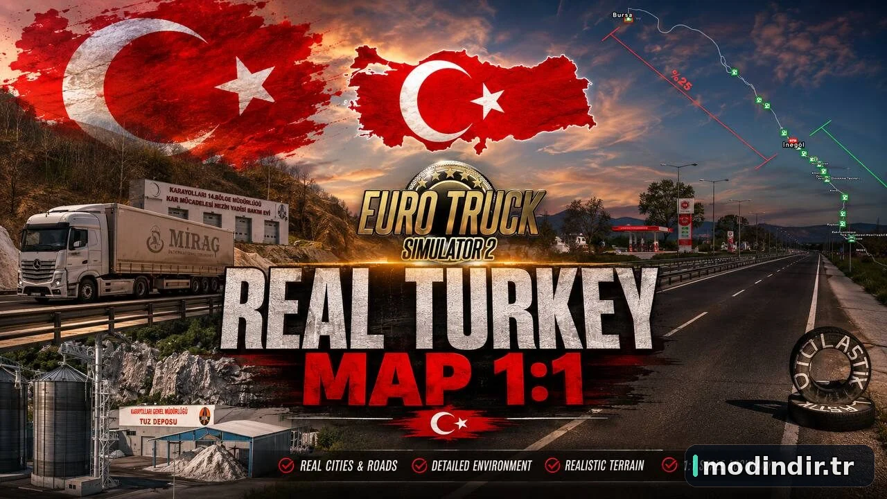 Real Turkey Map 1:1 ETS2 1.60