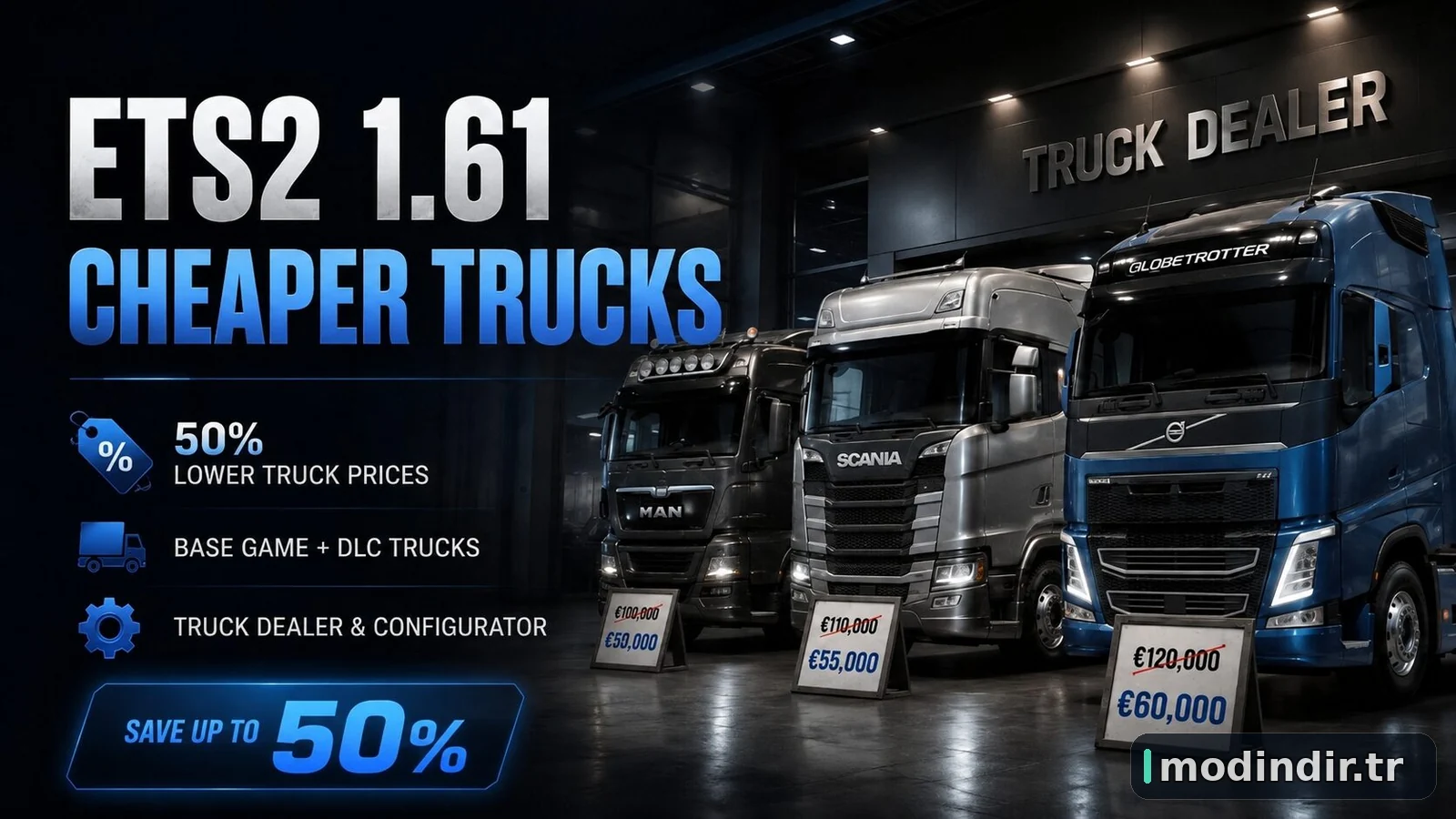 ETS2 V1.61 Cheaper Trucks V1.1