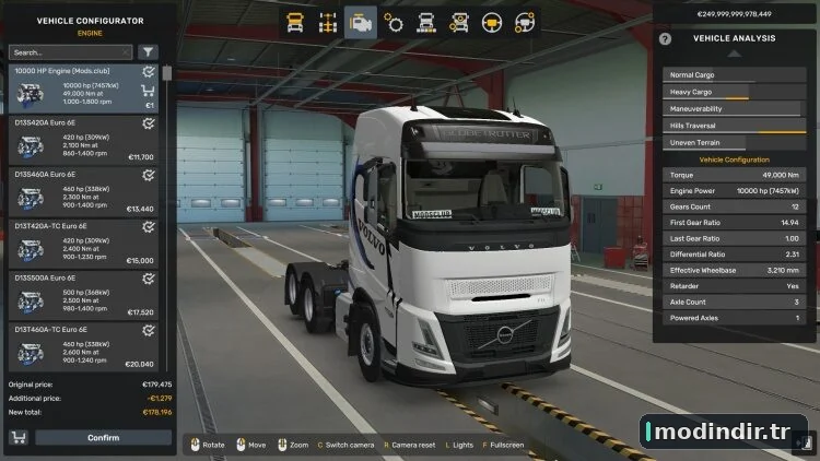 10000 HP Engine for All Trucks V1.1 ETS2 V1.61
