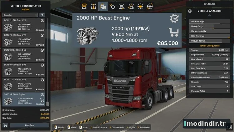 2000 HP Beast Engine V1.1 (ETS2 V1.61)