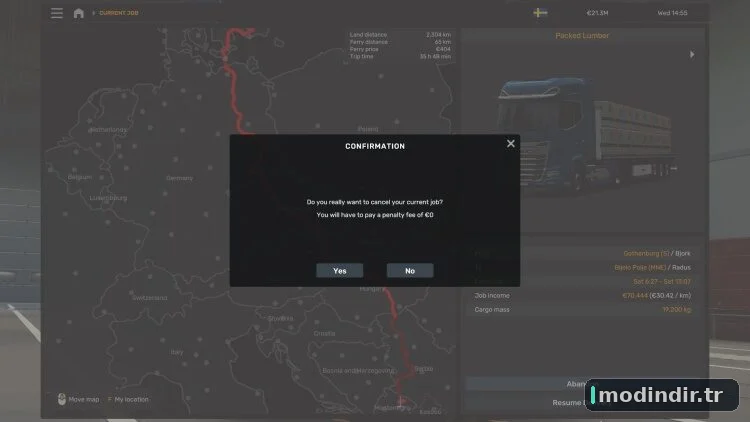 ETS2 V1.61 Free Job Cancel V1.02