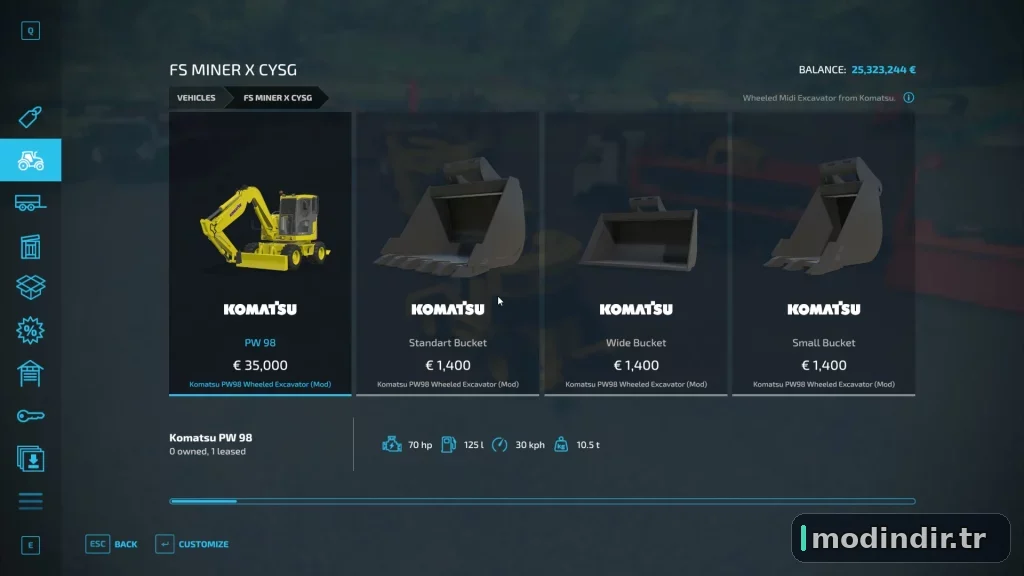 KOMATSU PW-98 V1.0