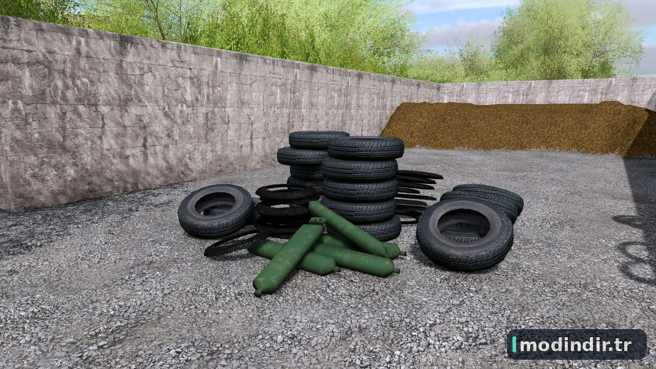 Placeable bunker silos tires V1.0.1
