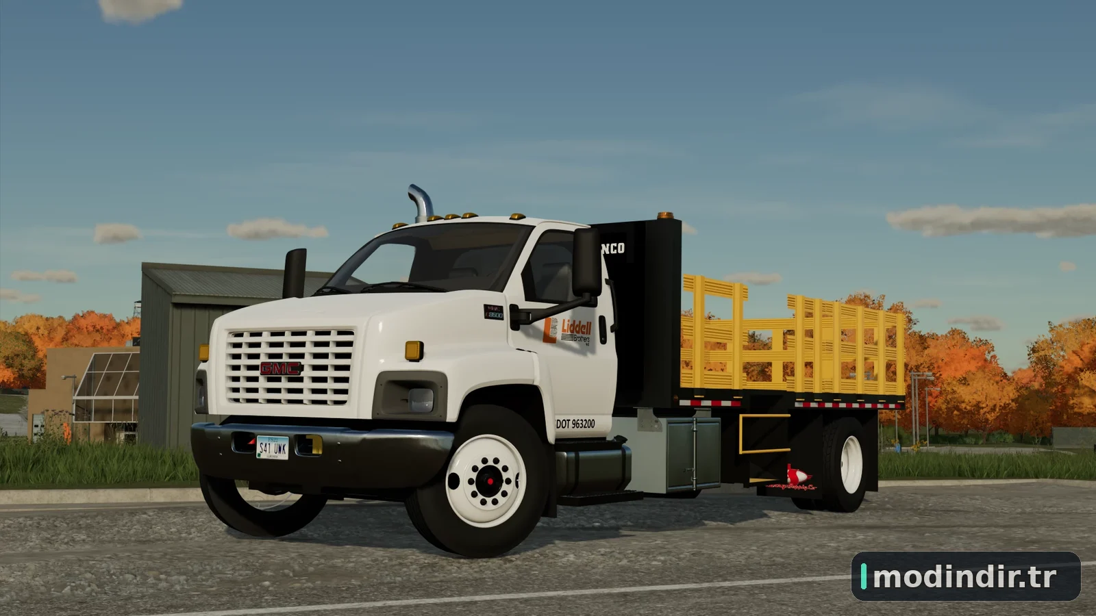 GMC C8500 FLATBED CONE TRUCK V1.0
