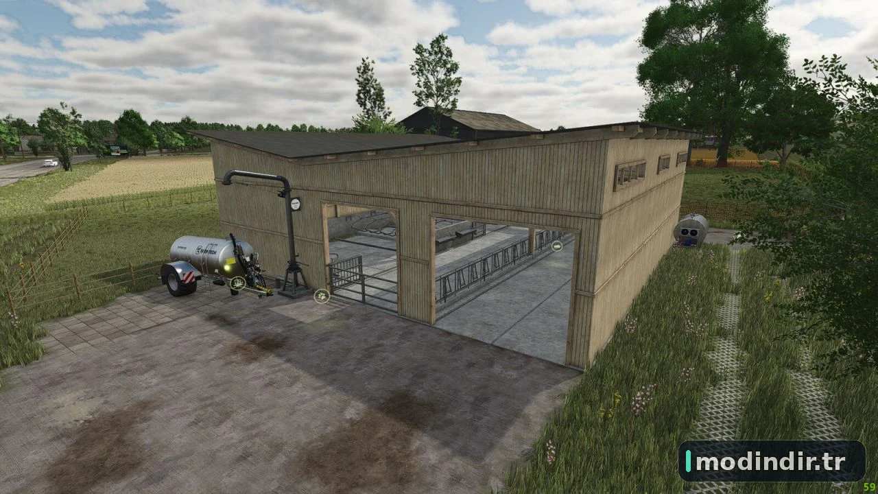 Cow Barn With Slurry And Milk V1.0