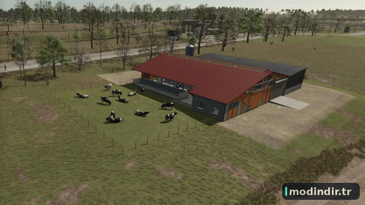 Medium Cowshed With Feeding Robot V1.1