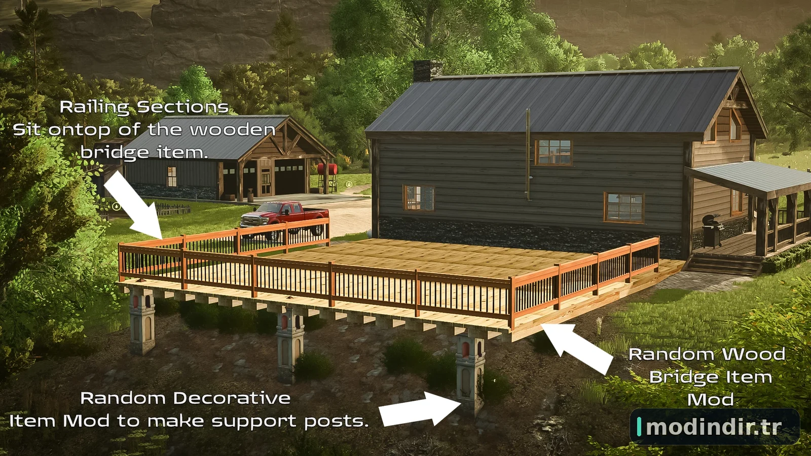 Wooden Deck Railing Section V1.0