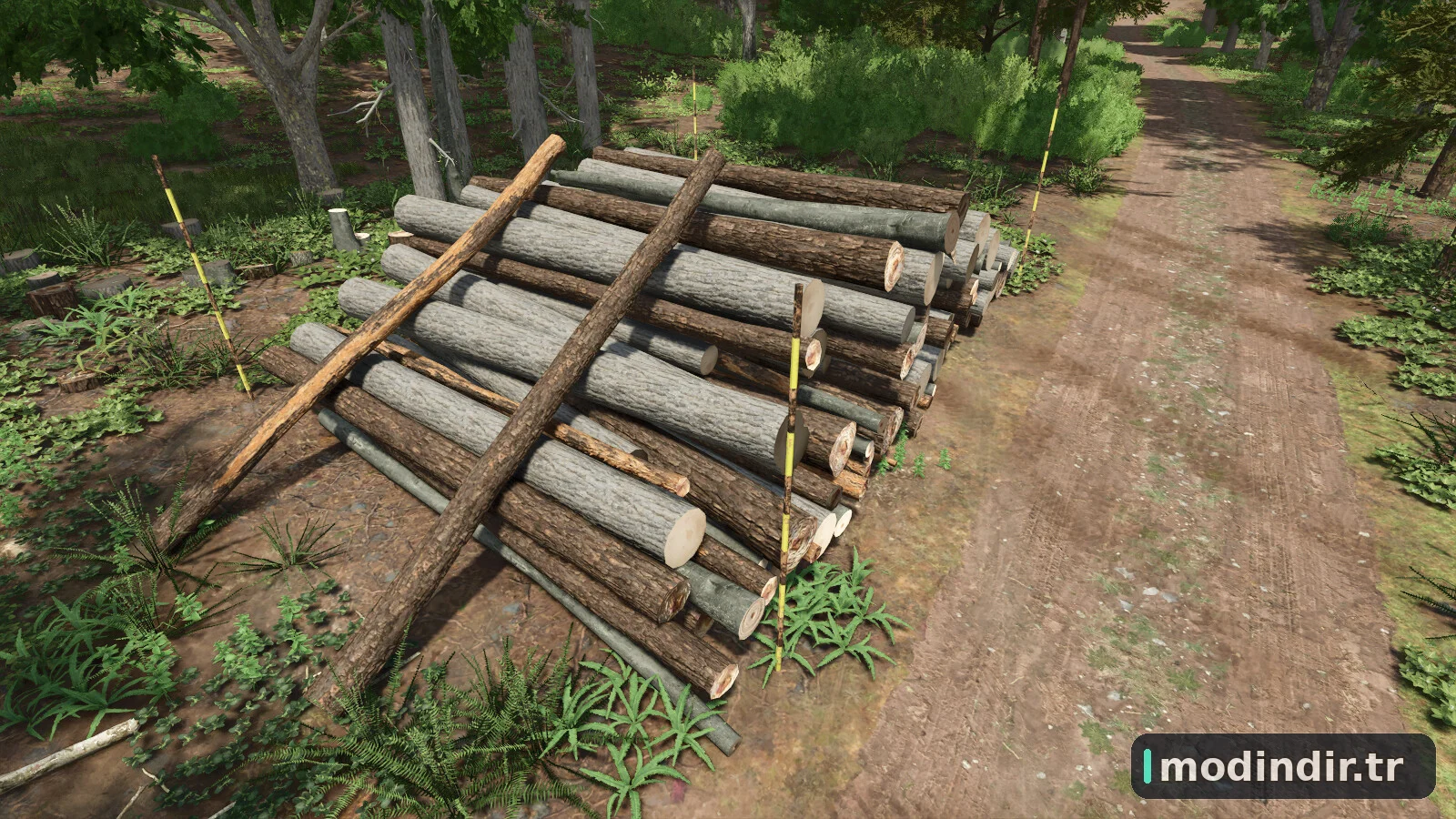 Log Piling Area With Invisible Wall V1.0