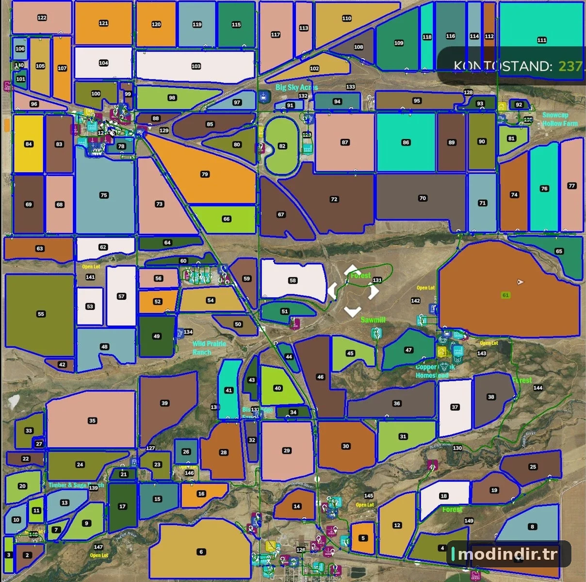 Autodrive courses for the Judith Plains Montana 4X V1.0