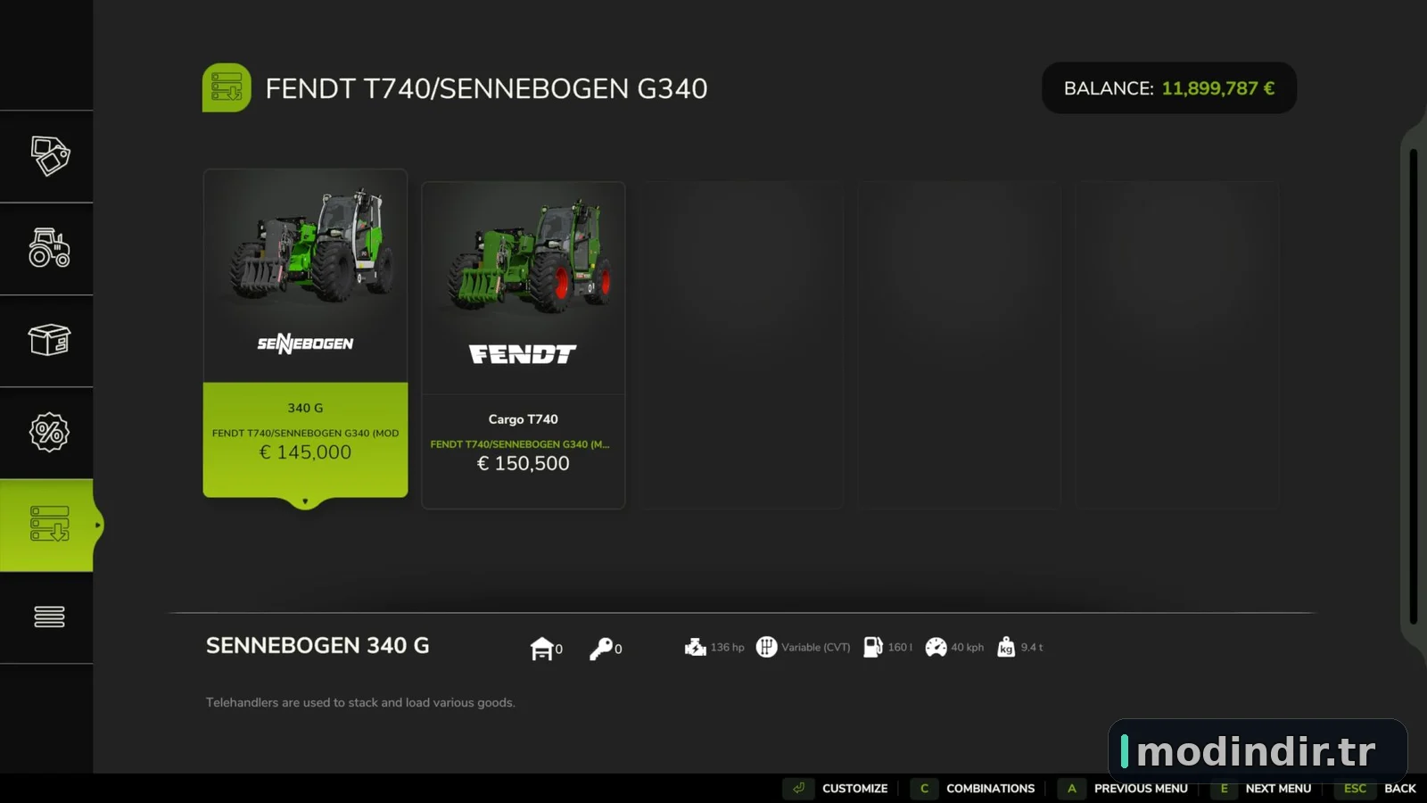 Fendt Cargo T740 / Sennebogen 340G V1.3