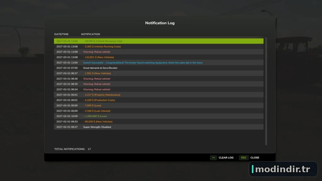 Notification Log V1.1